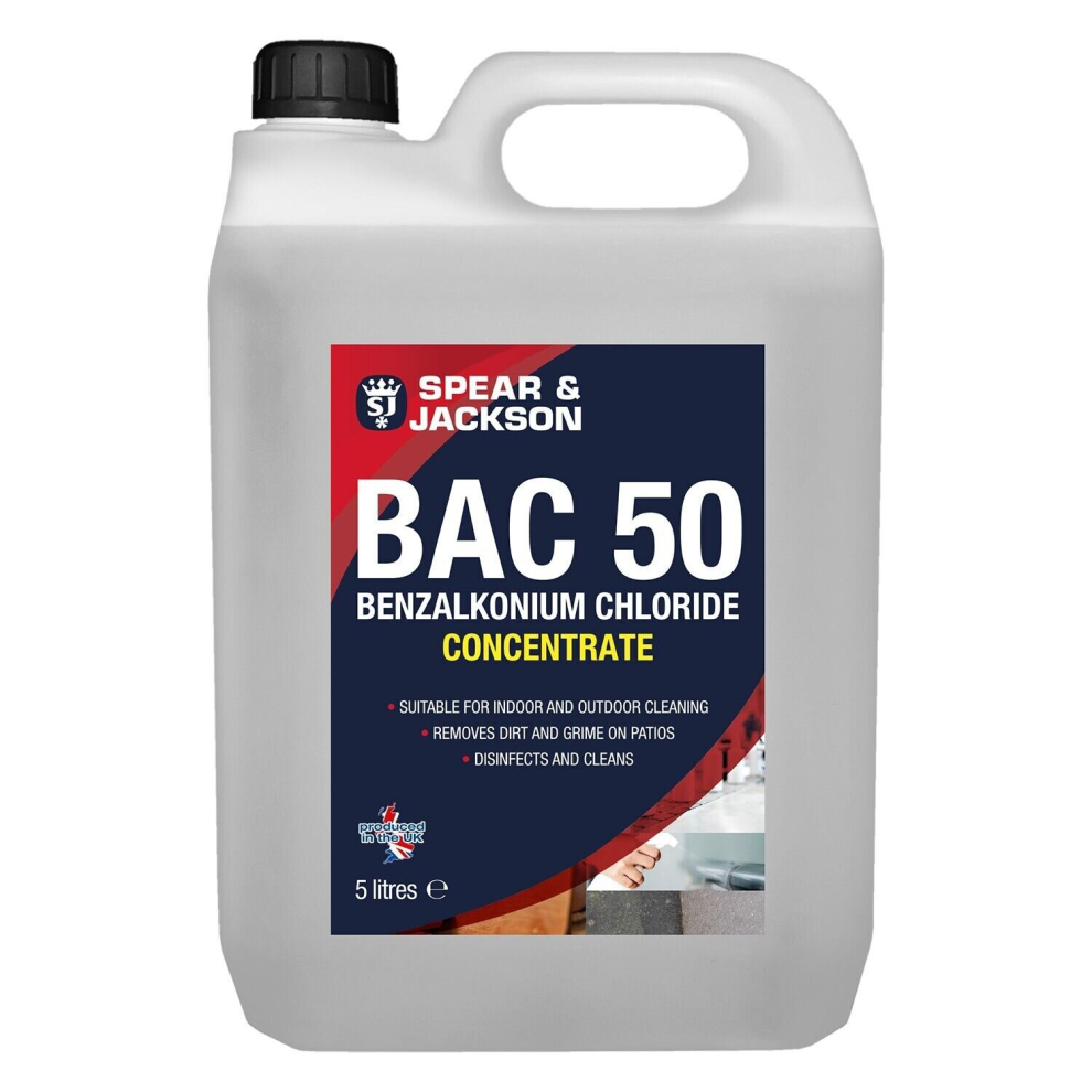 Spear & Jackson BAC 50 Benzalkonium Chloride Concentrated 5L