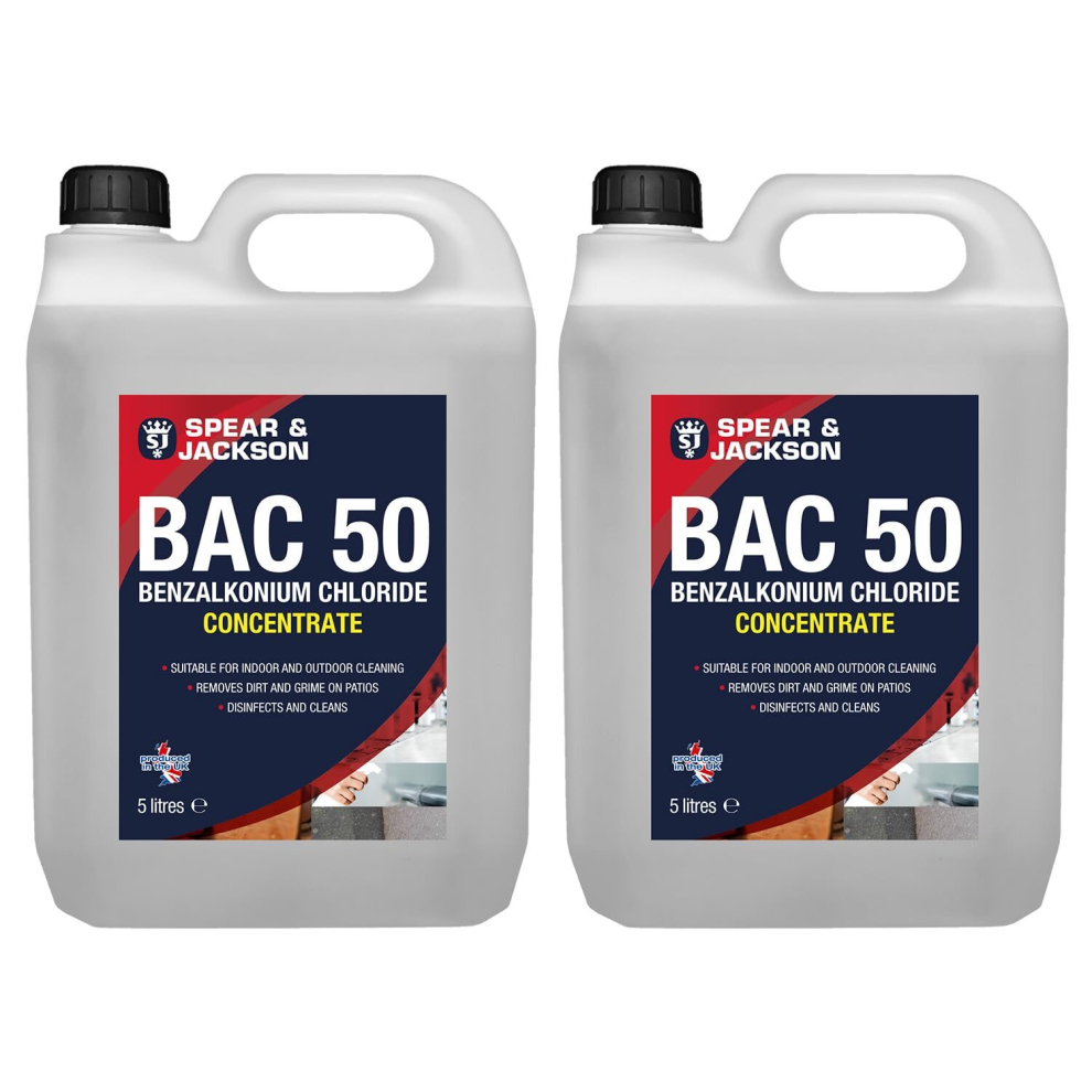 Spear & Jackson BAC 50 Benzalkonium Chloride Concentrated 2 x 5L