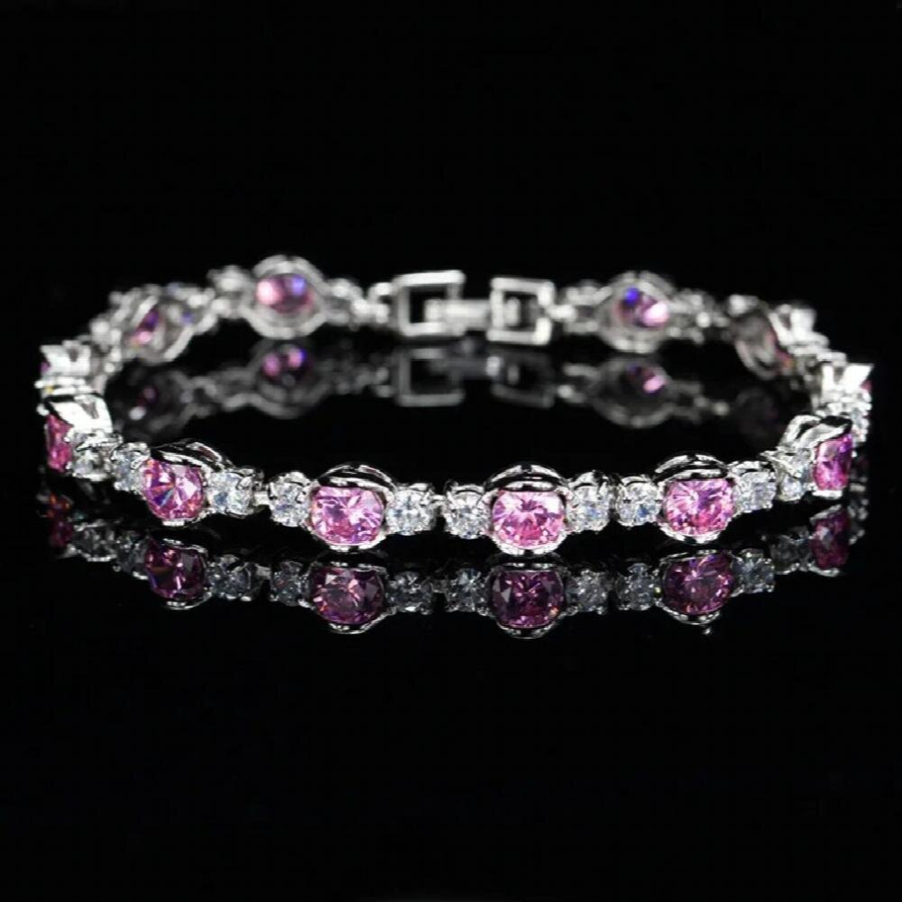 ANGELCZ 6 Colors Options High Woman Jewelry With 13 Pcs Red Cubic Zirconia Women Hand Bracelets AB082-image-OPC-PCWD2K8-NEW