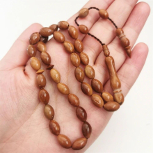 Natural Kuka Wood Tasbih 33 beads muslim prayer beads Misbaha accessories on hand islamic Rosary