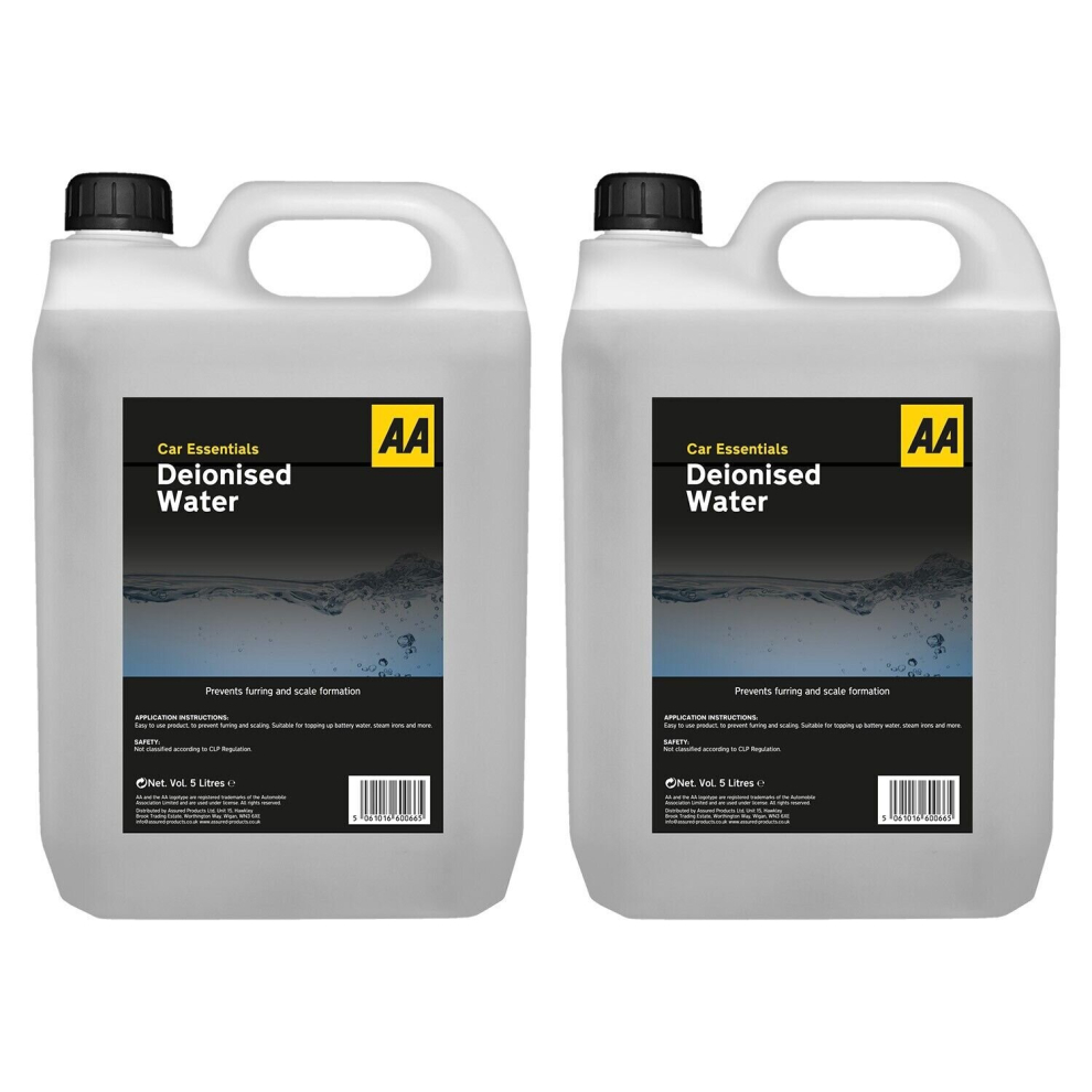 Aa Deionised Water 2 X 5L Prevents Furring And Scale Formation 5061016601426
