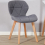 Charles Jacobs (White Table & Grey Fabric Chairs) Charles Jacobs Rectangular 4 Seat Dinner Table & Chair Scandi Set for Nordic Kitchen Dining 7