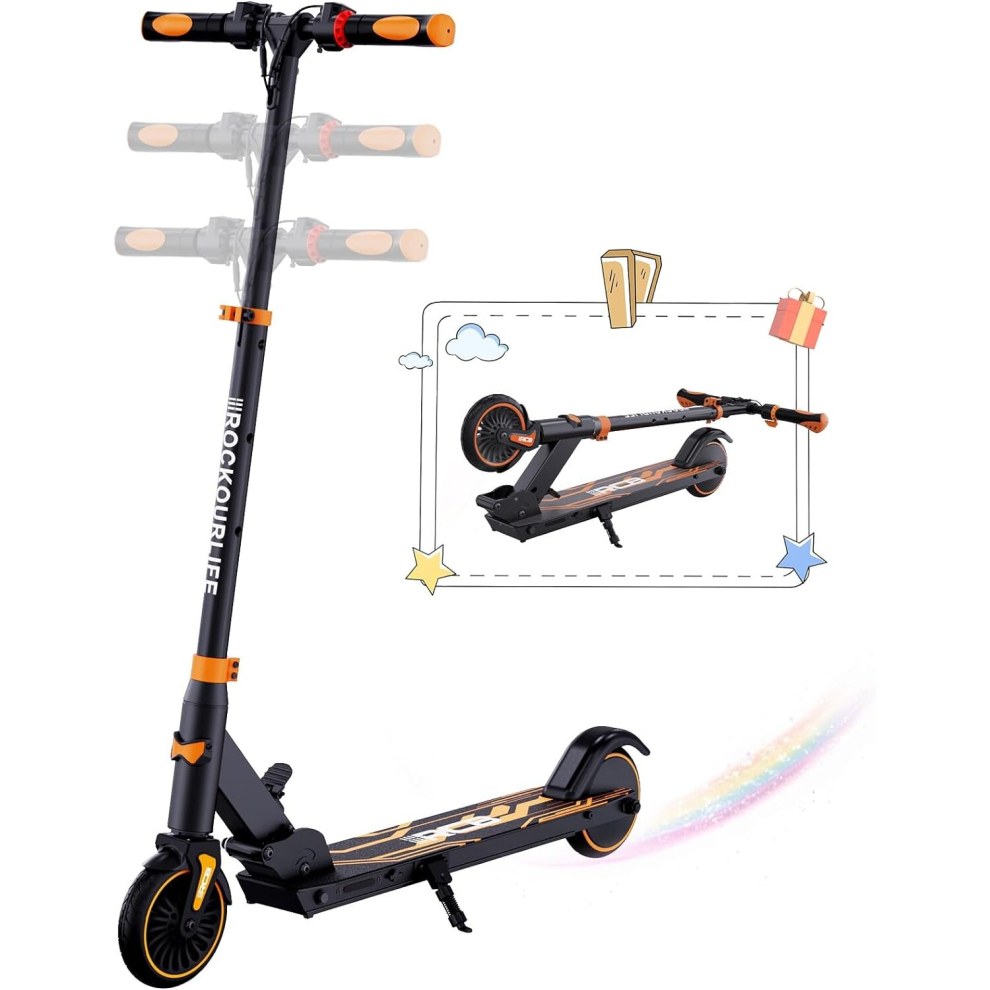 (RCB Electric Scooter for Kids, Foldable E Scooter for children - Max Range 16 KM - Max 20 KM/H - Gift for children) RCB Foldable Electric Scooter for