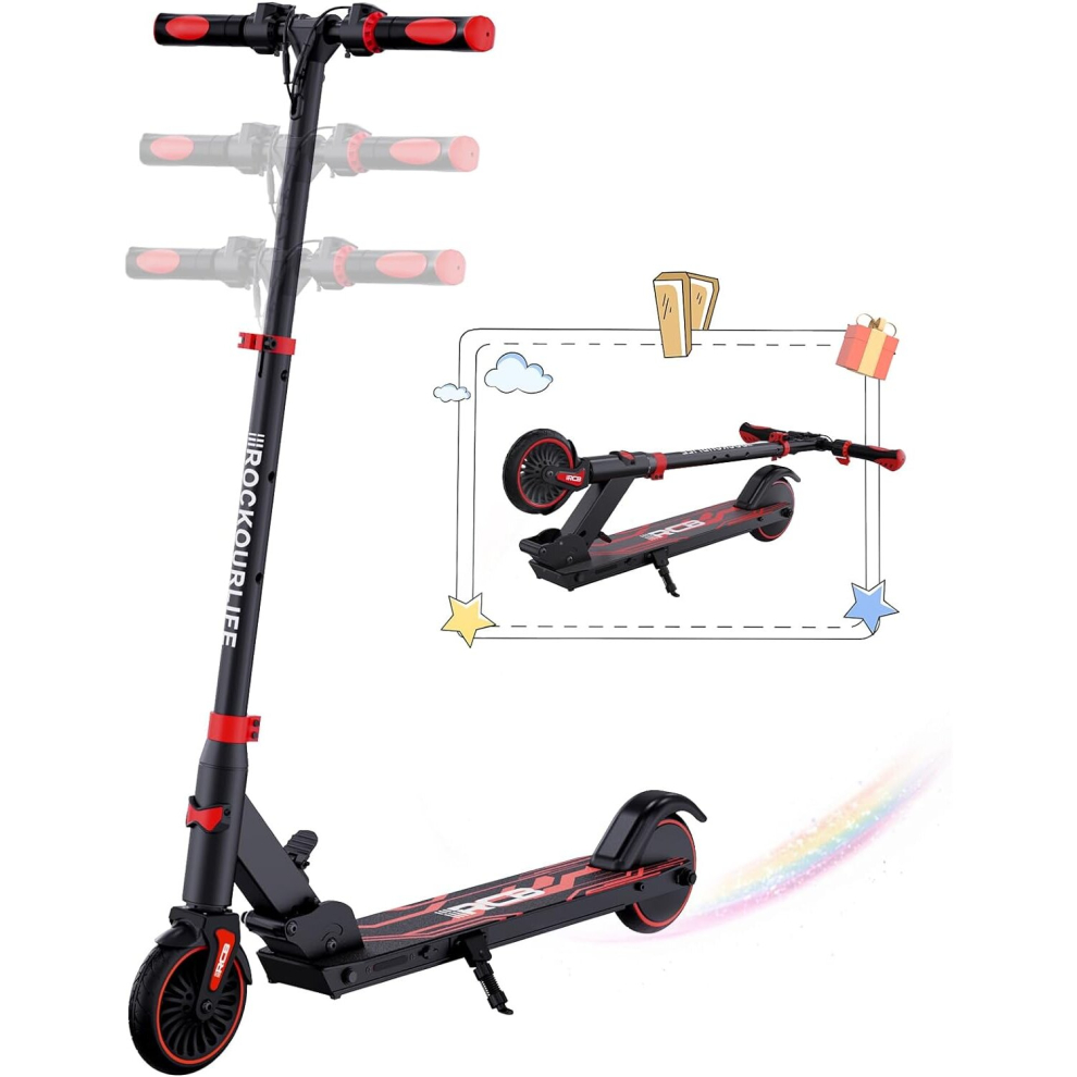 (RCB Electric Scooter for Kids, Foldable E Scooter for children - Max Range 16 KM - Max 20 KM/H - Gift for children) RCB Foldable Electric Scooter for