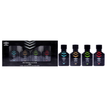 Umbro Fragrance Mini Set For Unisex 4 Pc Set 1oz Power EDT Spray, 1oz Ice EDT Spray, 1oz Energy EDT Spray, 1oz Action EDT Spray