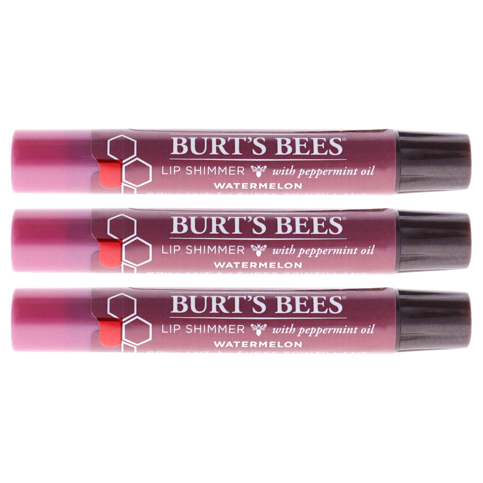 Burts Bees Burts Bees Lip Shimmer - Watermelon - Pack of 3 for Women 0.09 oz Lip Shimmer