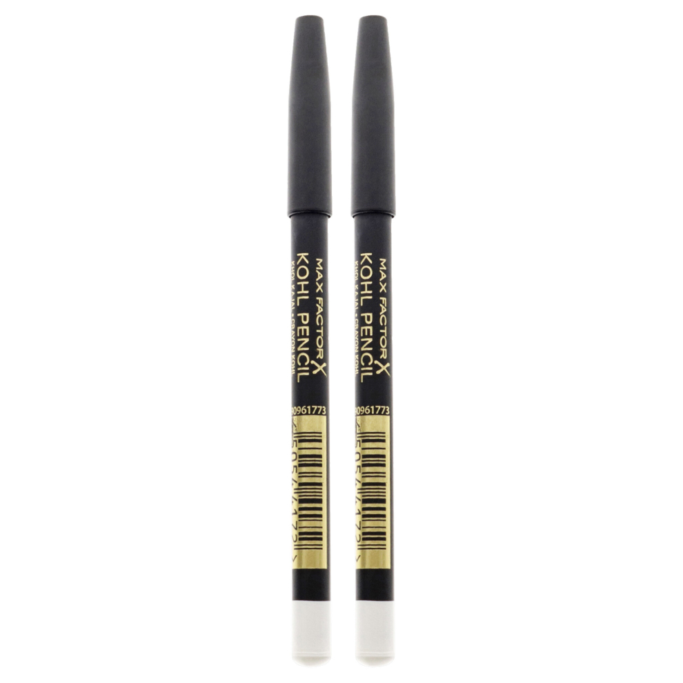 Max Factor Kohl Kajal Liner Automatic Pencil - 010 White - Pack of 2 for Women 0.01 oz Eyeliner