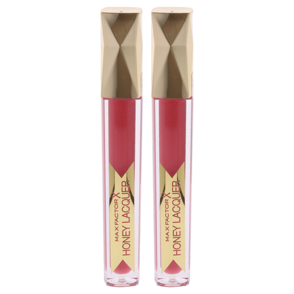 Max Factor Color Elixir Honey Lip Lacquer - 20 Indulgent Coral - Pack of 2 for Women 0.12 oz Lipstick