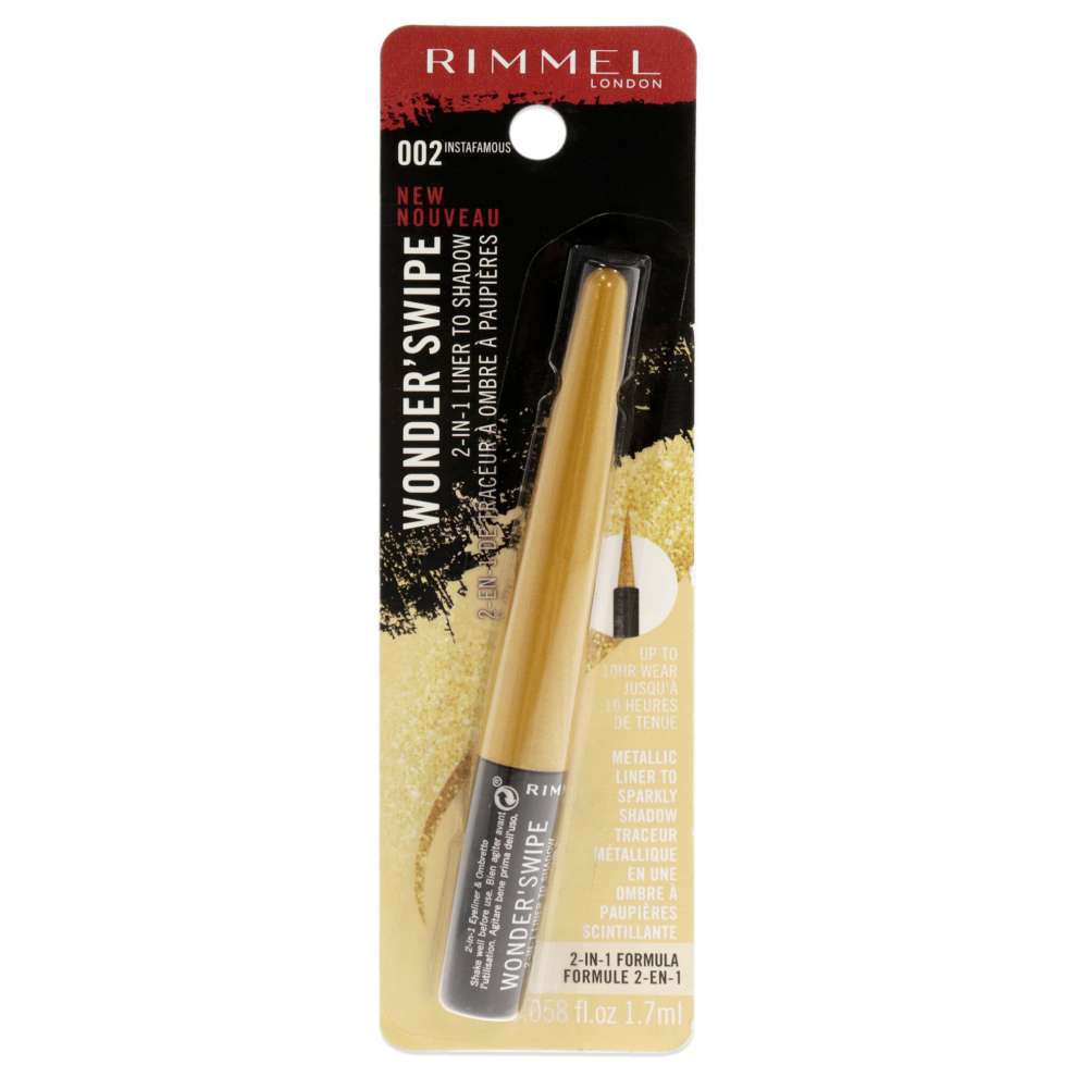 Rimmel London Wonder Swipe 2-in-1 Liner to Shadow - 002 Instafamous for Women 0.058 oz Eyeliner