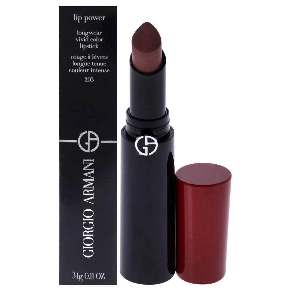 Giorgio Armani Lip Power Longwear Vivid Color Lipstick - 203 Mystery for Women 0.11 oz Lipstick