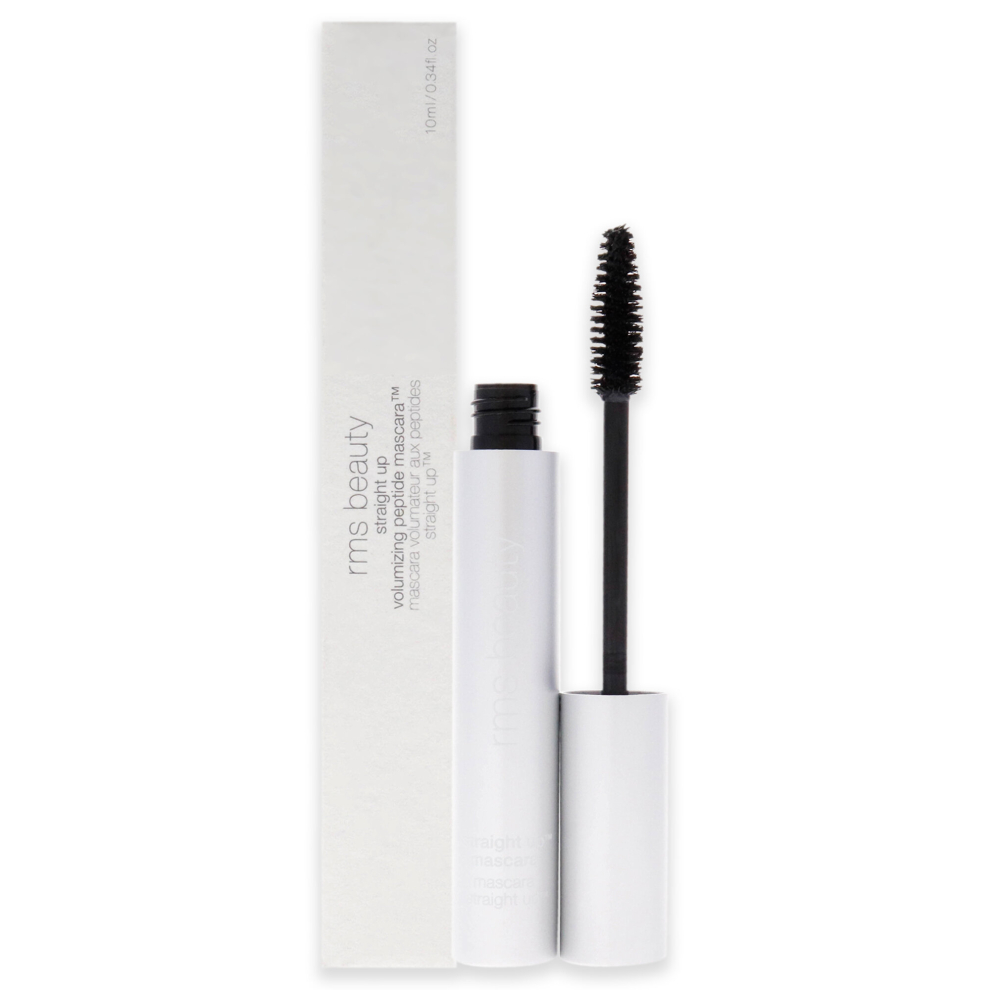 RMS Beauty Straight Up Volumizing Peptide Mascara - HD Black for Women 0.34 oz Mascara