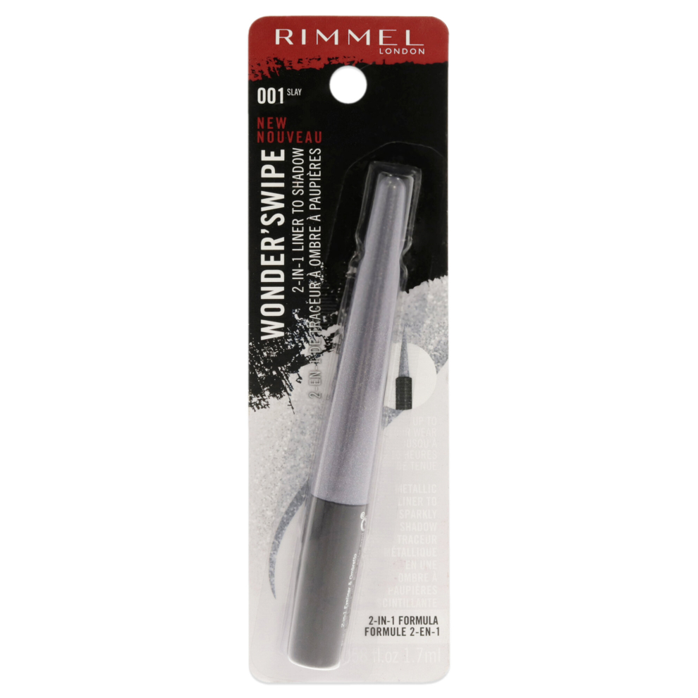 Rimmel London Wonder Swipe 2-in-1 Liner to Shadow - 001 Slay for Women 0.058 oz Eyeliner