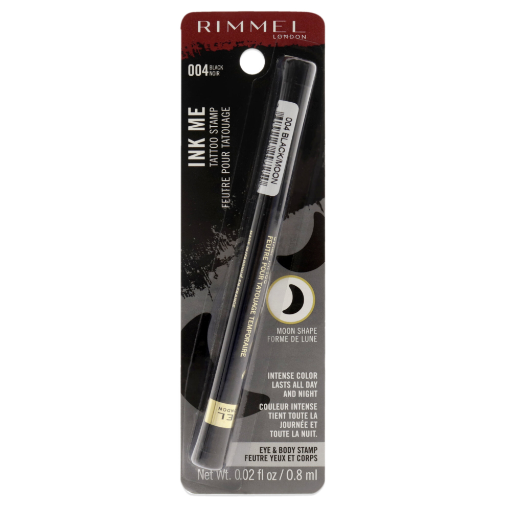 Rimmel London Ink Me Tatto Stamp Eyes and Body - 004 Black Moon Shape for Women 0.02 oz Eyeliner