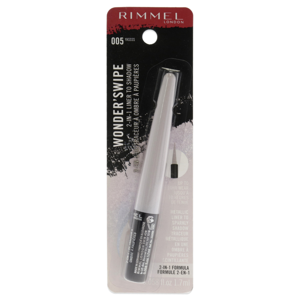 Rimmel London Wonder Swipe 2-In-1 Liner To Shadow - 005 Yasss For Women 0.058 Oz Eyeliner
