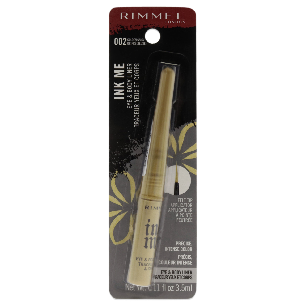 Rimmel London Ink Me Eyes and Body - 002 Gold for Women 0.11 oz Eyeliner