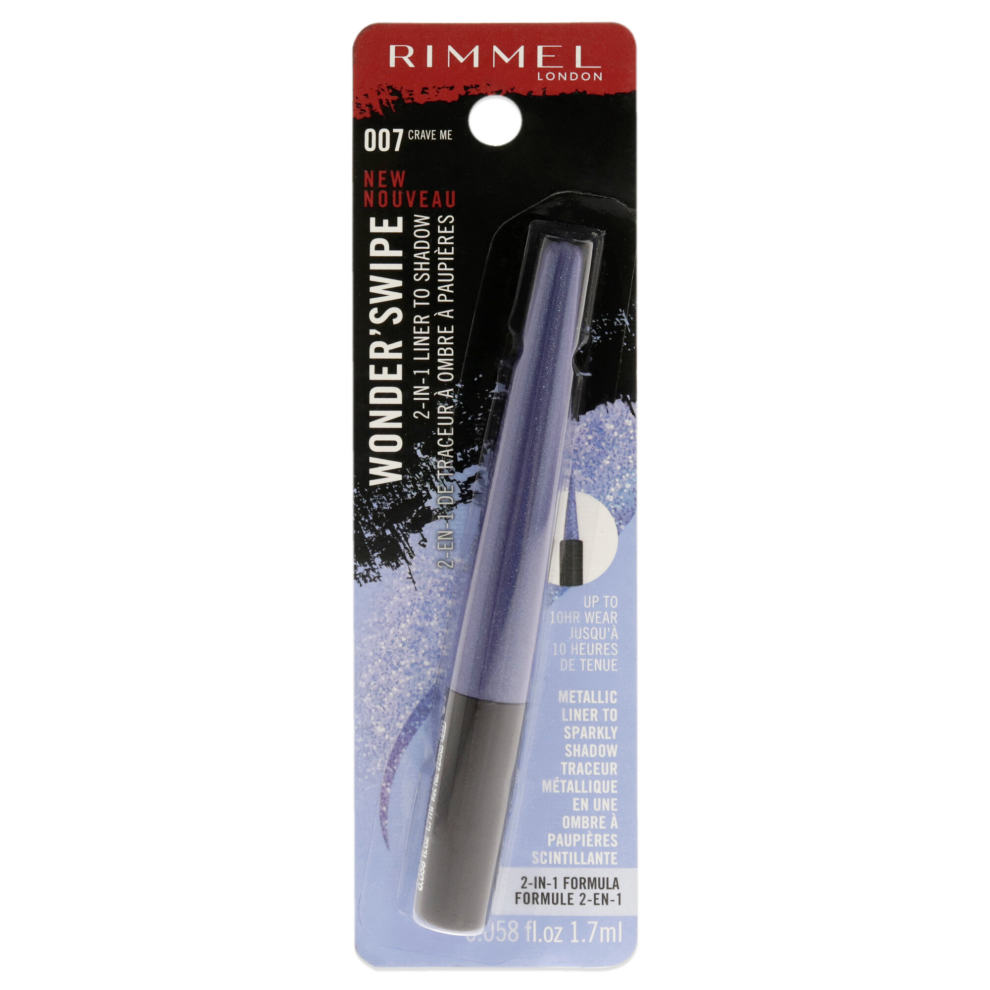 Rimmel London Wonder Swipe 2-in-1 Liner to Shadow - 007 Crave Me for Women 0.058 oz Eyeliner