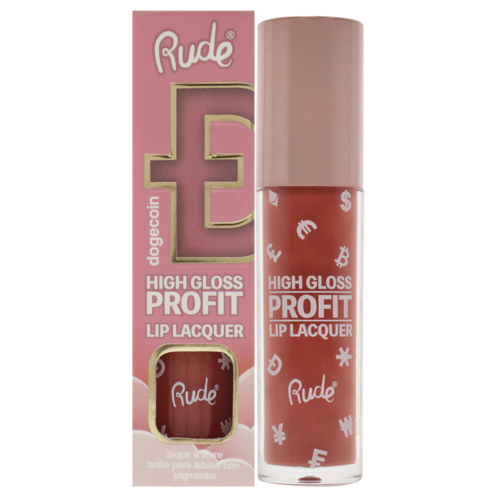 Rude Cosmetics High Gloss Profit Lip Lacquer - Dogecoin For Women 0.141 Oz Lip Gloss