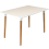Charles Jacobs (White Table & Grey PU Chairs) Charles Jacobs Rectangular 4 Seat Dinner Table & Chair Scandi Set for Nordic Kitchen Dining 5