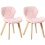 Charles Jacobs (White Table & Pink PU Chairs) Charles Jacobs Rectangular 4 Seat Dinner Table & Chair Scandi Set for Nordic Kitchen Dining 4