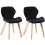 Charles Jacobs (White Table & Black PU Chairs) Charles Jacobs Rectangular 4 Seat Dinner Table & Chair Scandi Set for Nordic Kitchen Dining 3