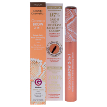 Grande Cosmetics GrandeBROW 2-i-1 Färgad Ögonbrynsgel + Serum, Medium