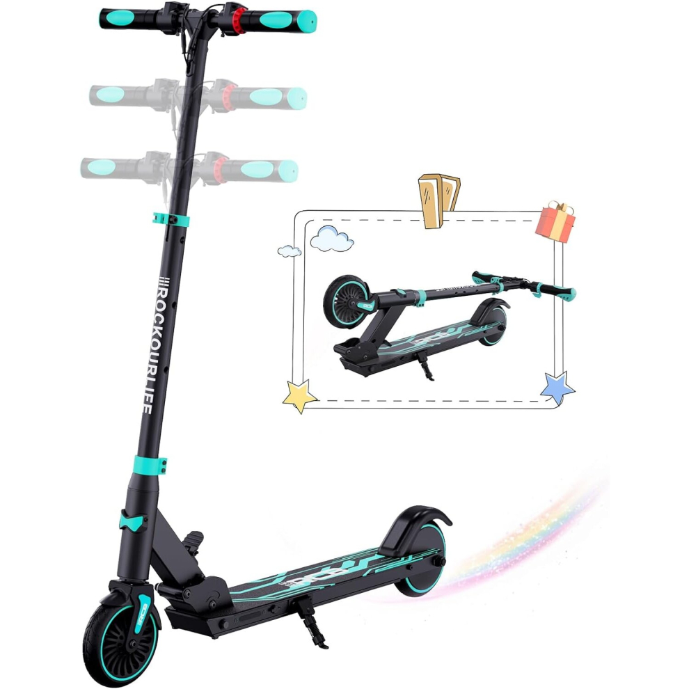 (RCB Electric Scooter for Kids, Foldable E Scooter for children - Max Range 16 KM - Max 20 KM/H - Gift for children) RCB Foldable Electric Scooter for