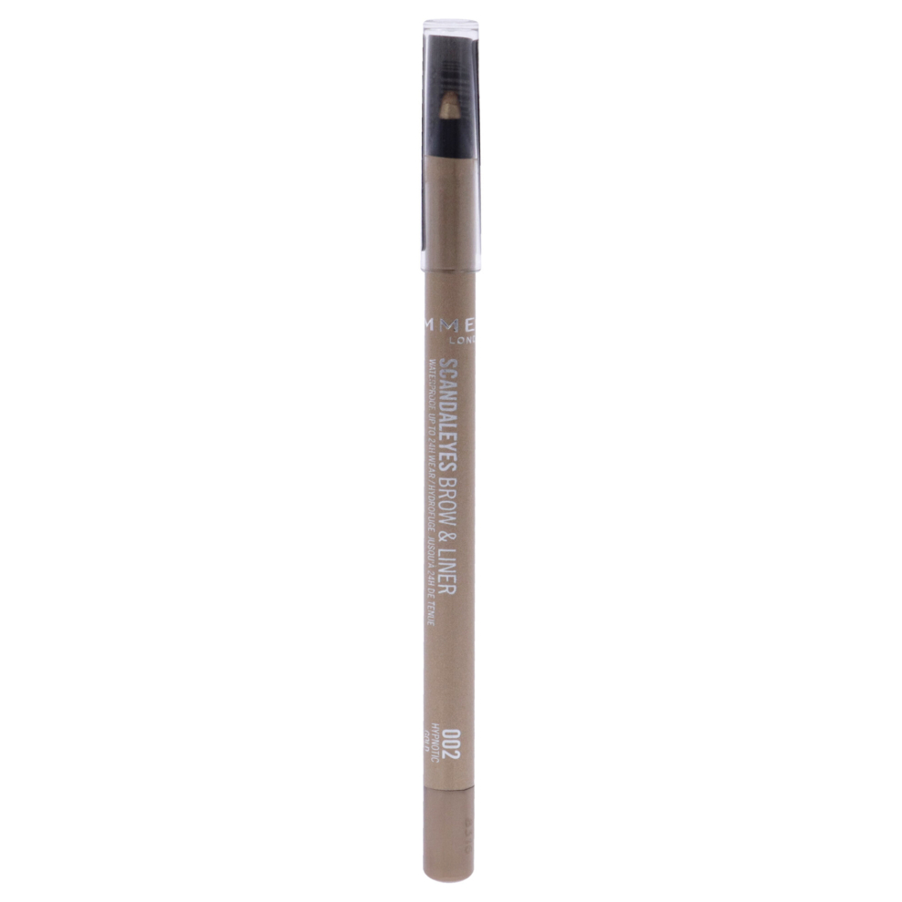 Rimmel London Scandaleyes Brow and Liner Waterproof - 002 Hypnotic Gold for Women 0.04 oz Eyeliner