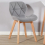 Charles Jacobs (White Table & Grey PU Chairs) Charles Jacobs Rectangular 4 Seat Dinner Table & Chair Scandi Set for Nordic Kitchen Dining 8