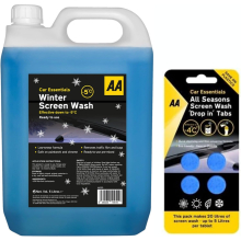 AA Winter Screenwash 5L Effective Down to -5°C with 4 x All Seasons Screenwash Tablets