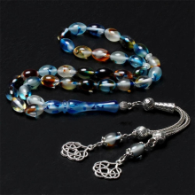 islamic prayer beads Nice 7*11mm 33 pcs muslim rosary glow in dark tesbih sibha misbaha tasbih rosary