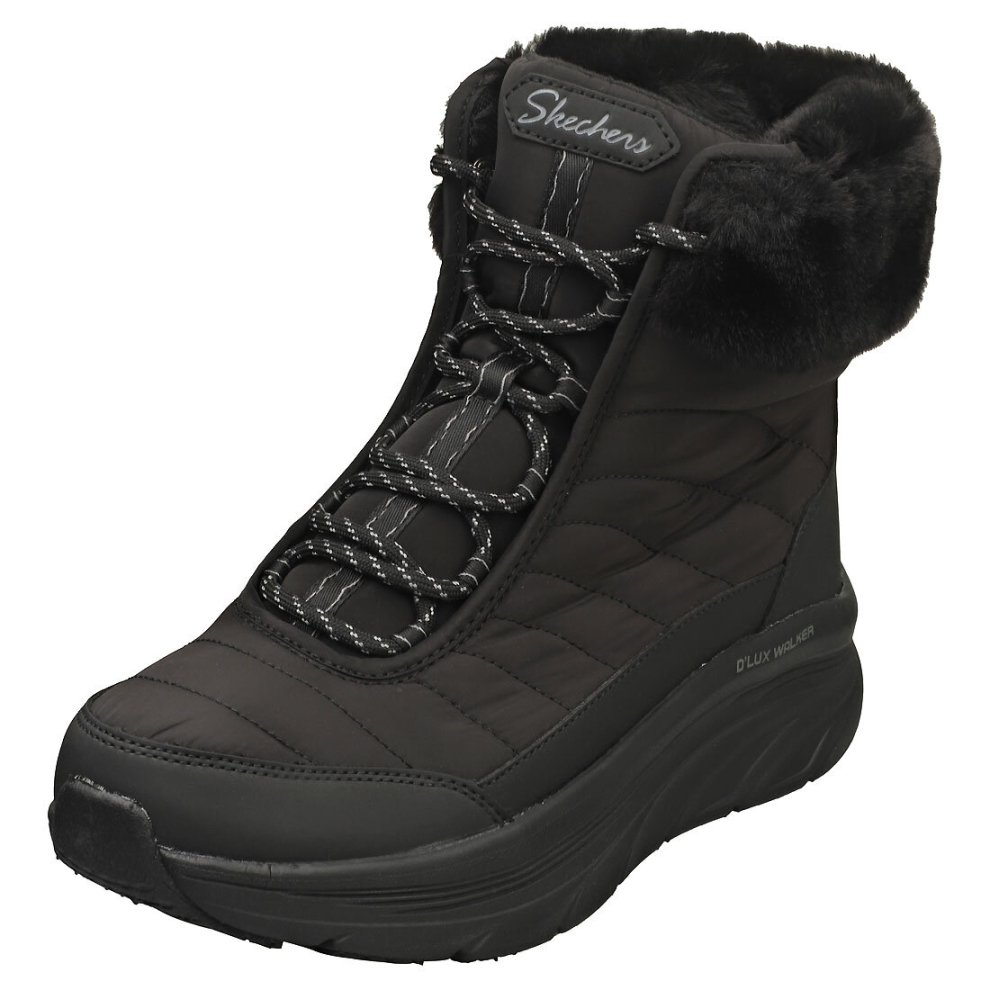 (4) Skechers D'lux Walker Womens Fashion Boots in Black