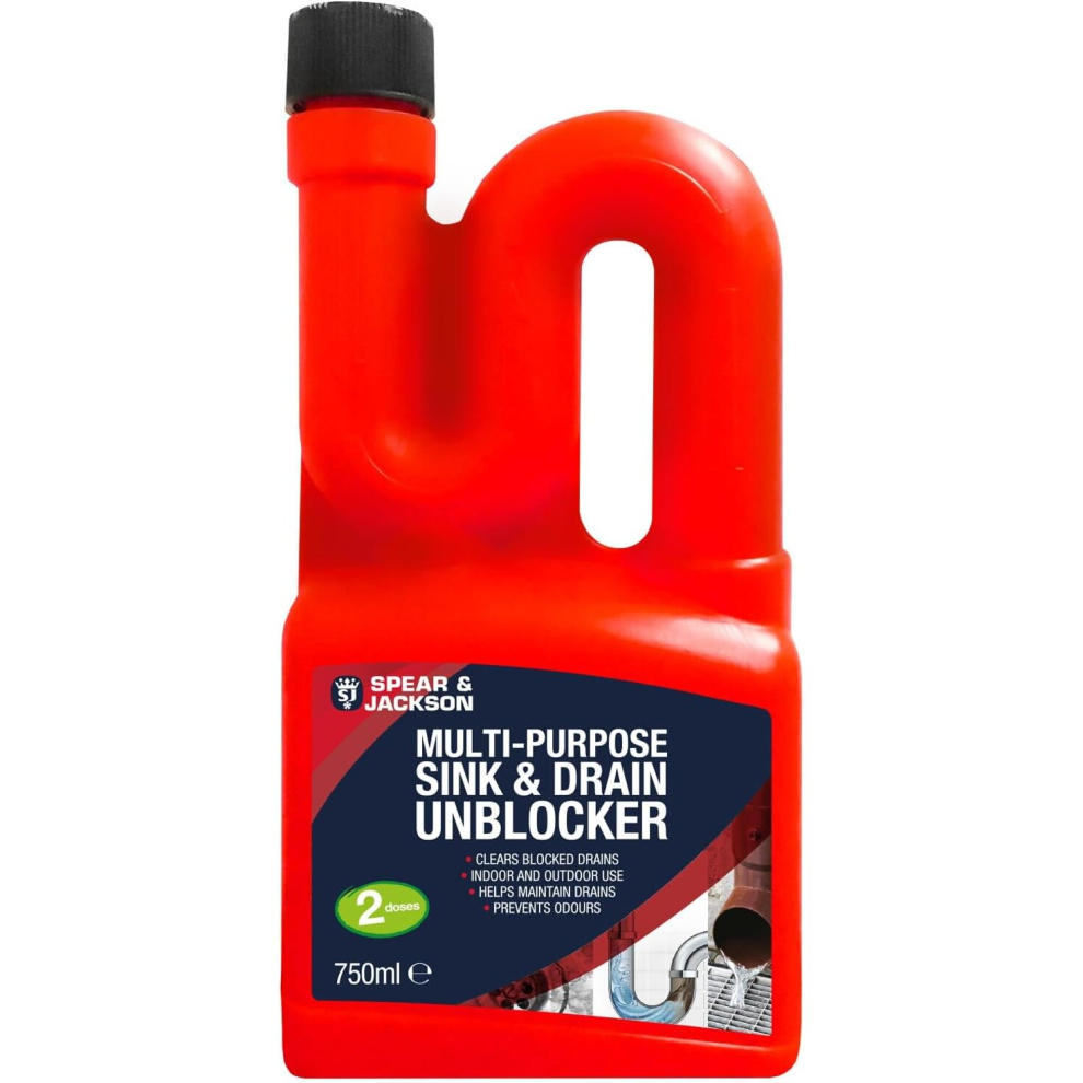 Spear & Jackson Multi-Purpose Sink & Drain Unblocker 750 ml