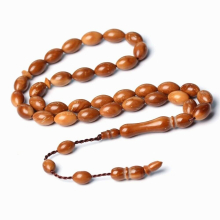 Natural Kuka Wood Tasbih 33 beads muslim prayer beads Misbaha accessories on hand islamic Rosary