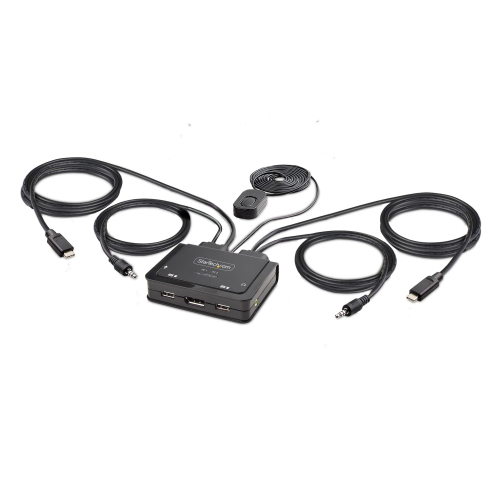 StarTech.com Switch KVM - STARTECH.COM - USB-C DisplayPort 2 porte - 4K 60Hz - Pronto all'uso