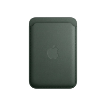 Apple - Wallet for mobile phone / credit card - MagSafe compatibility - microtwill, FineWoven - evergreen - for iPhone 1