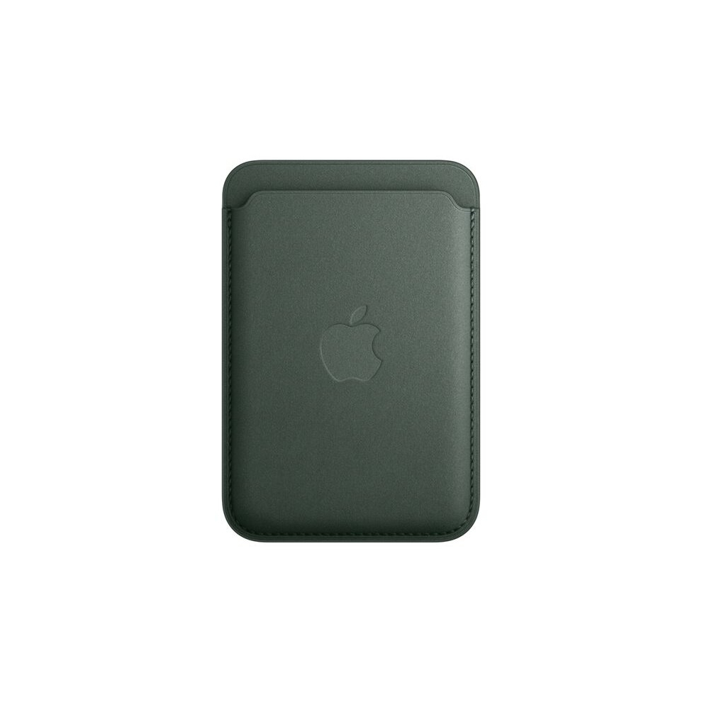 Apple - Wallet for mobile phone / credit card - MagSafe compatibility - microtwill, FineWoven - evergreen - for iPhone 1
