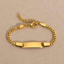 Customize Personalize Your Baby Name Bar ID Bracelets,Anti Allergy Stainless Steel Birthday Gift for Born Children