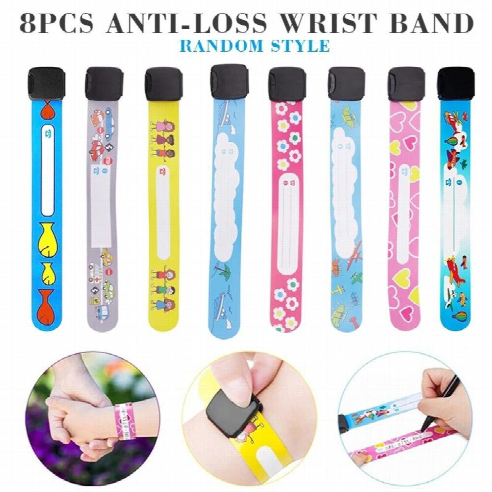 8Pcs/Set Children Outdoor Activities Summer Camp Safe Anti-lost Wristband Safety Recognition Bracelet For Kids