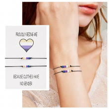 Earrings Set Personalized Watches for Men 2Pcs/set Love Is Love Rainbows Pride Wish Bracelet LGBT Rope Bracelet Jewelry