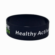 25PCS Healthy Active Lifestyle Silicone Bracelet 1 Inch Wide Slogan Jewelry
