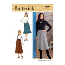 Butterick 6866-A5 Pattern: Easy Women's Skirt Sewing Pattern, A5 Size, Sizes 6-14, Includes Instructions