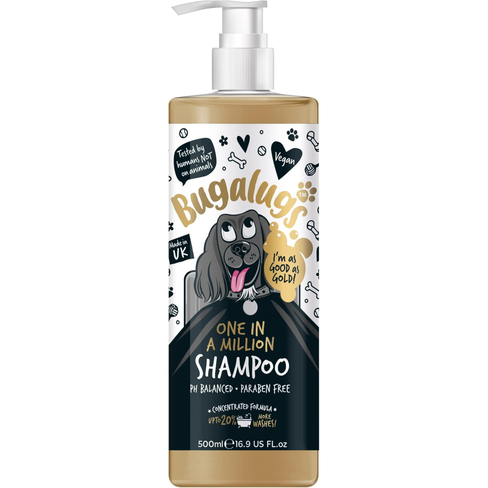 Bugalugs One In A Million Dog Shampoo, Natural Dog Grooming Products For Smelly Dogs With Fragrance