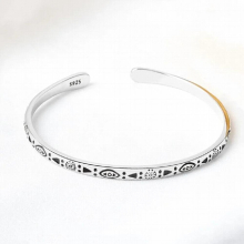 Vintage Tibetan Silver Charm Bracelet & Bangle For Women Men Jewelry On Hand Gift