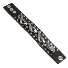 Punk Bracelet PU Leather Bracelet Jewelry rock Wide Wristband for Sportswear Unisex Grandpa Husband Boys