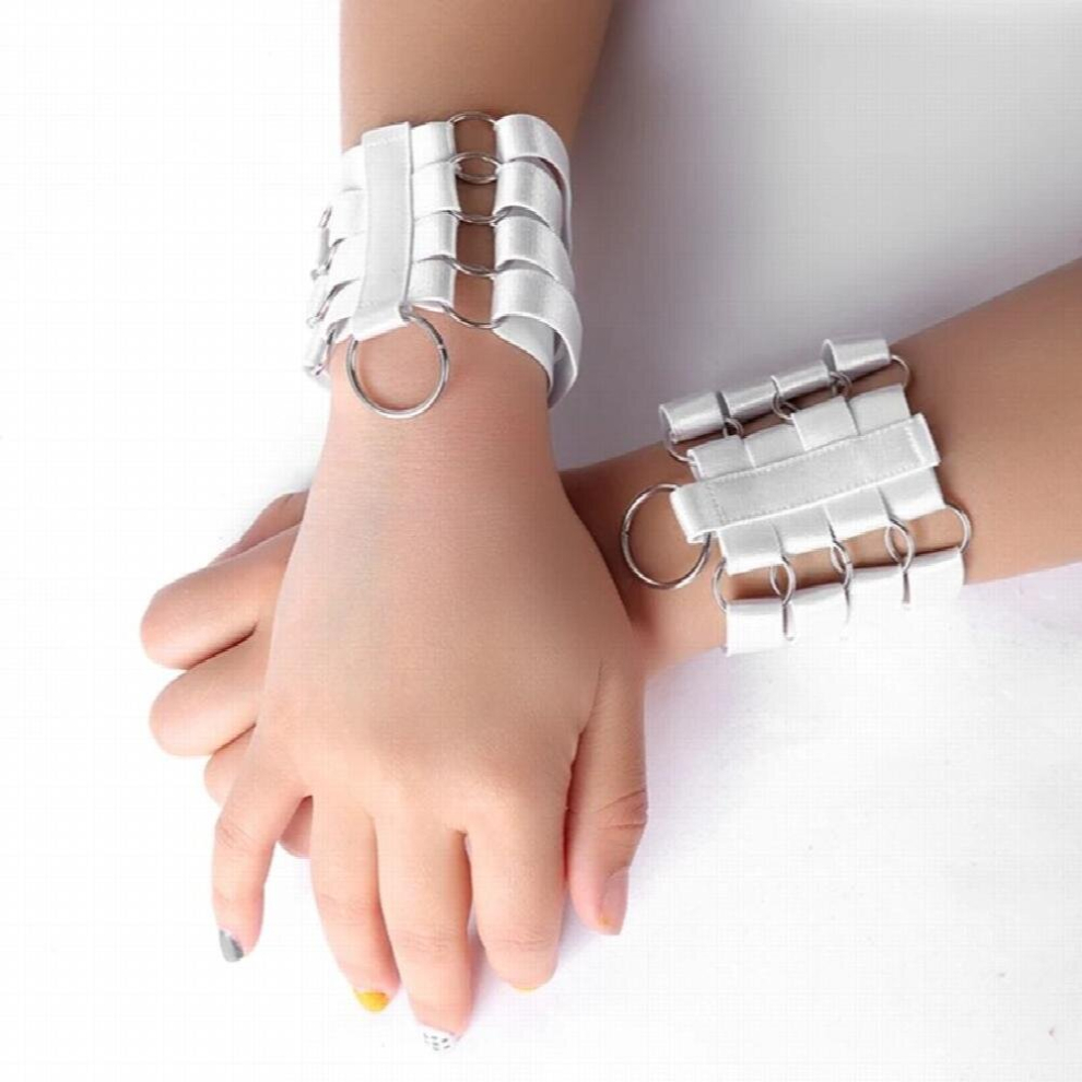 Multicoloured Gothic Punk Style O-Ring Stitching Wristband Harness Christmas Clothing Round And Strappy Cage Bondage Adjust Hand Ornaments