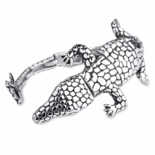 Lizard Charm Bracelet Bangle Silver Never Fade Stainless Steel Animal Lizard Mens BoyS Bracelets Jewelry