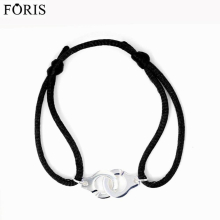 Jewelry 925 Sterling Silver Couples Handcuff Charm Bracelet For Women Gift 4 Colors Rope