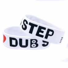1 PC Love DUB STEP Silicone Rubber Bracelet 1 Inch Wide Music Gift