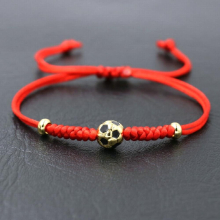 Sport Ball Football Charm Bracelets Men Women Red Rope Thread Bracelet For Kids Girls Boy Jewelry DIY Gift Pulseira