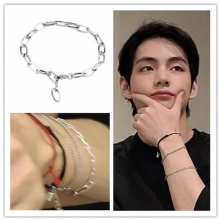 Kpop Bangtan Boys Bracelets Junior Group V with The Hand Rope Couple Congenior Lock Bracelet Version of Bracelet